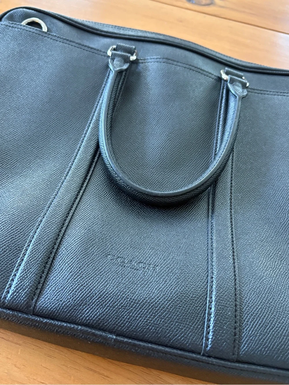 Coach black textured